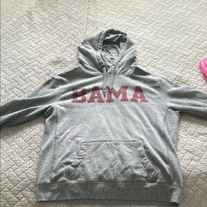 League Gray Hoodie with Maroon Print